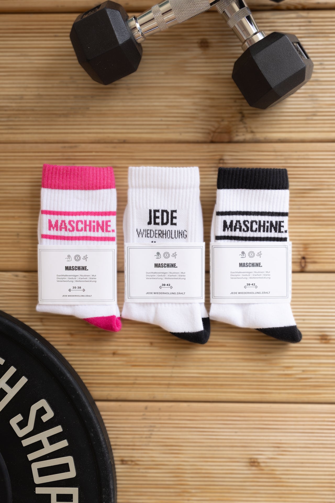 Performance-Socken "MASCHiNE" - Weiß