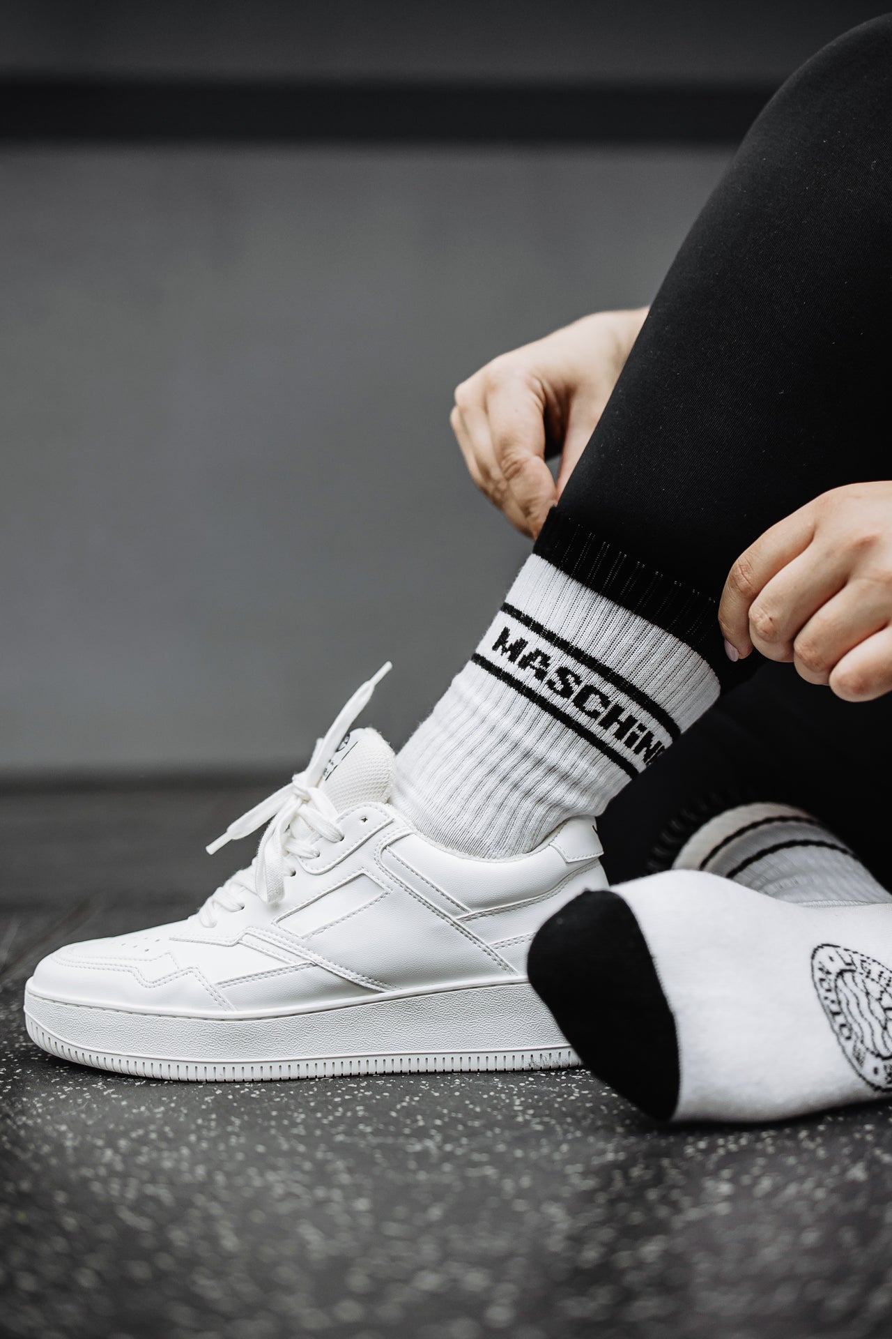 Performance-Socken "MASCHiNE" - Weiß